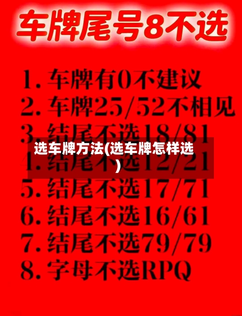 选车牌方法(选车牌怎样选)-第1张图片