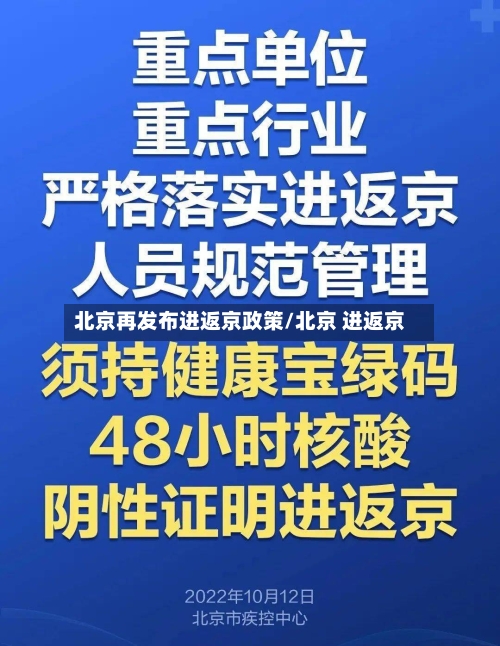 北京再发布进返京政策/北京 进返京-第1张图片
