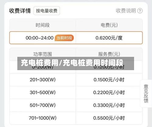 充电桩费用/充电桩费用时间段-第2张图片