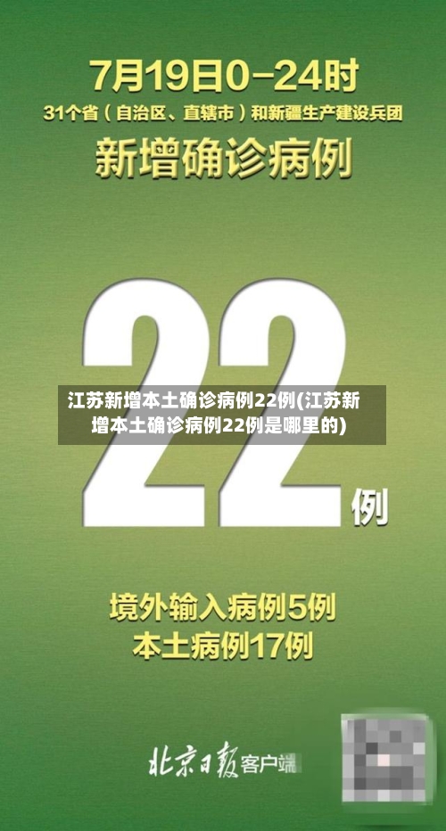 江苏新增本土确诊病例22例(江苏新增本土确诊病例22例是哪里的)-第1张图片