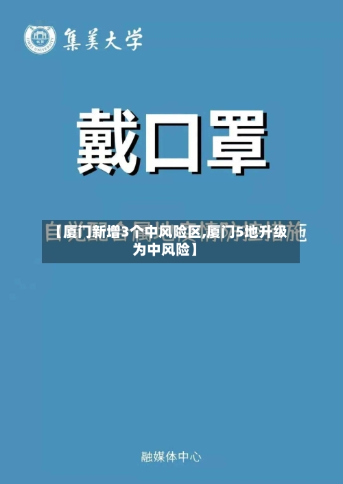 【厦门新增3个中风险区,厦门5地升级为中风险】-第2张图片