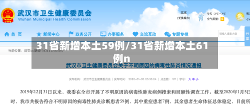 31省新增本土59例/31省新增本土61例n-第1张图片