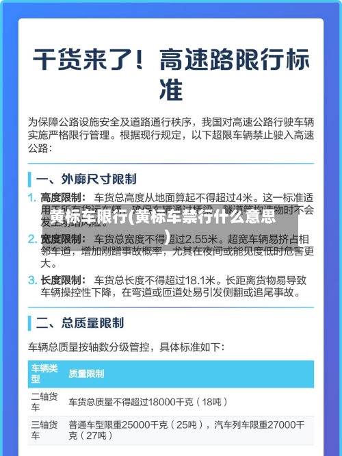 黄标车限行(黄标车禁行什么意思)-第1张图片