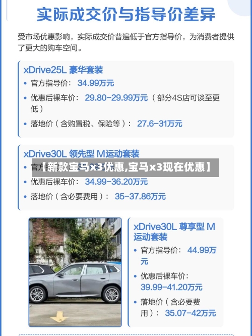 【新款宝马x3优惠,宝马x3现在优惠】-第1张图片