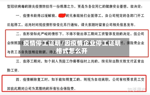 疫情停工证明/因疫情企业停工证明格式怎么开-第1张图片