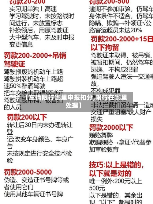 【车辆限行哪里申报扣分,限行在哪里处理】-第2张图片