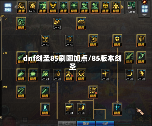 dnf剑圣85刷图加点/85版本剑圣-第1张图片