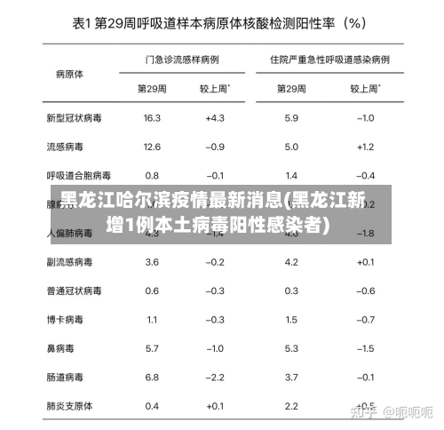 黑龙江哈尔滨疫情最新消息(黑龙江新增1例本土病毒阳性感染者)-第1张图片