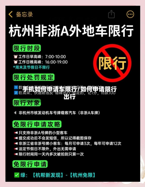 手机如何申请车限行/如何申请限行出行-第1张图片