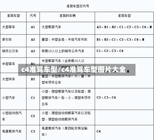 c4准驾车型/c4准驾车型图片大全-第1张图片