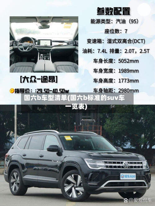 国六b车型清单(国六b标准的suv车一览表)