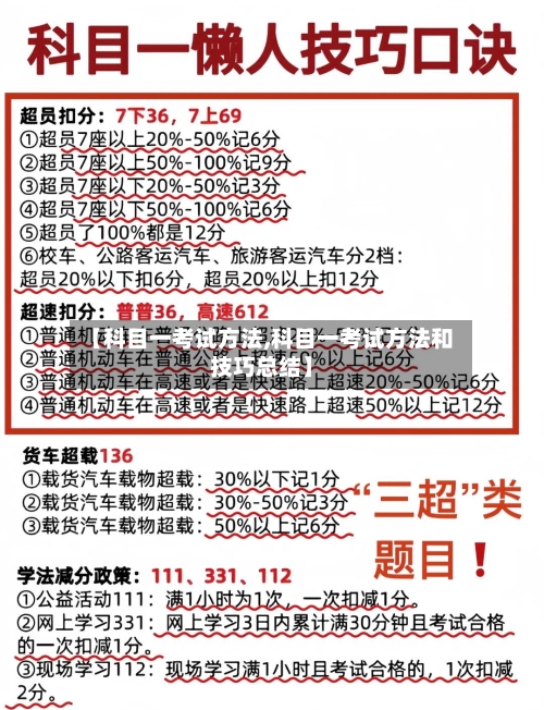 【科目一考试方法,科目一考试方法和技巧总结】