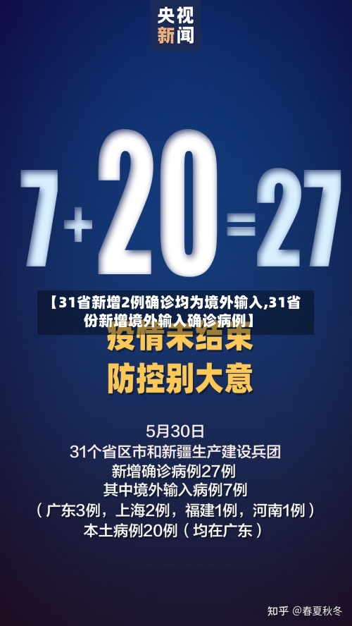 【31省新增2例确诊均为境外输入,31省份新增境外输入确诊病例】