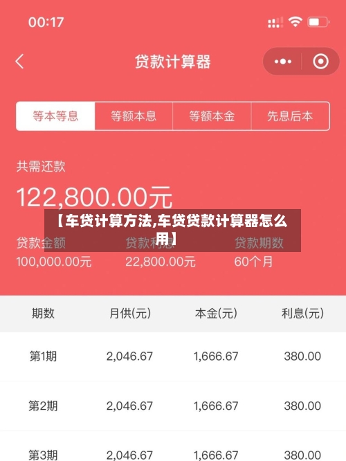 【车贷计算方法,车贷贷款计算器怎么用】-第1张图片