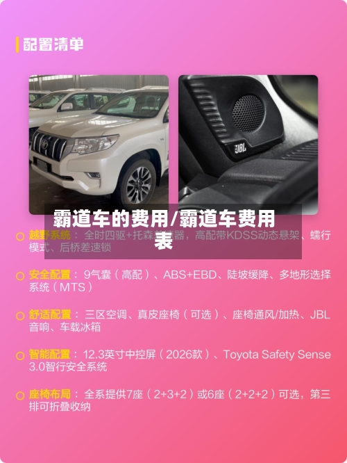 霸道车的费用/霸道车费用表-第3张图片