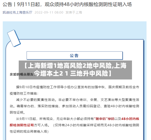 【上海新增1地高风险2地中风险,上海今增本土2 1 三地升中风险】-第3张图片