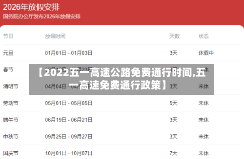 【2022五一高速公路免费通行时间,五一高速免费通行政策】-第2张图片
